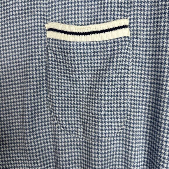 VTG Alison J. Midi Dress Womens Sz 12 Blue White Plaid 3/4 Sleeve Cottagecore - Picture 10 of 16